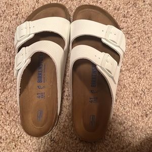 Women’s Size 41 White Birkenstock Arizona